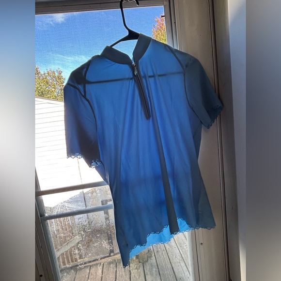 Wrangler Light Blue Zip-Up Shirt - Picture 1 of 3